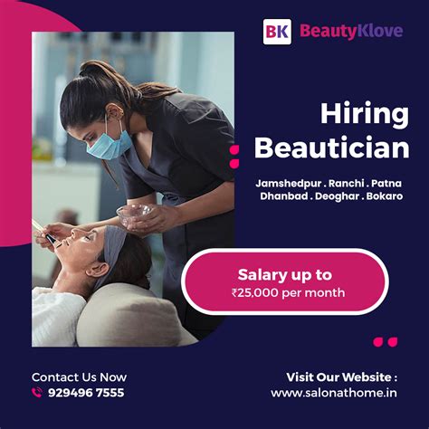 beautician job vacancy near me